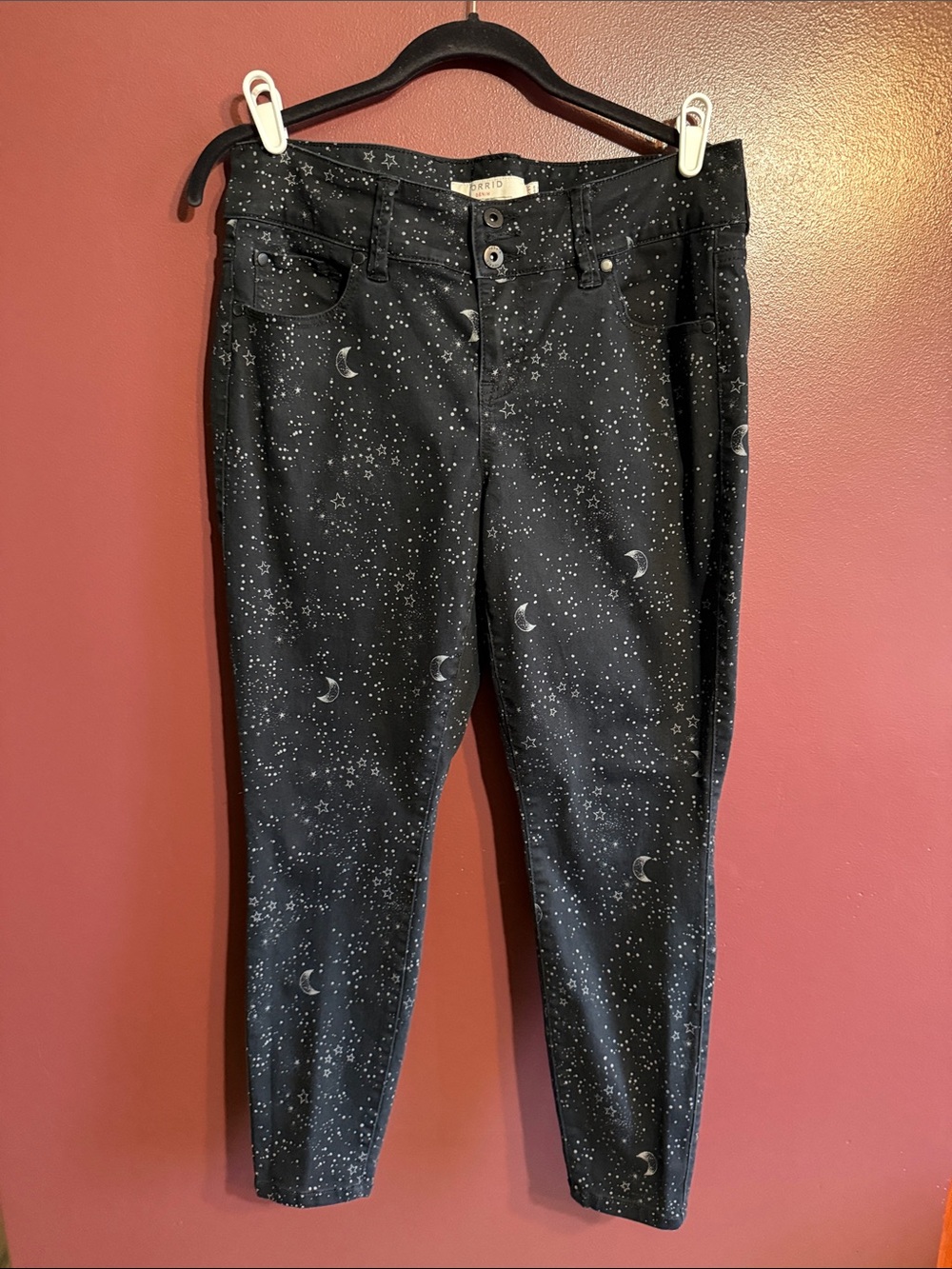 torrid Black Celestial Print Skinny Jeans